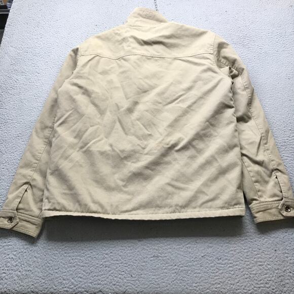 Vintage Y2K Hurley Lined Harrington Heavy Twill Work Jacket Mens XL Zip Khaki - Picture 11 of 12